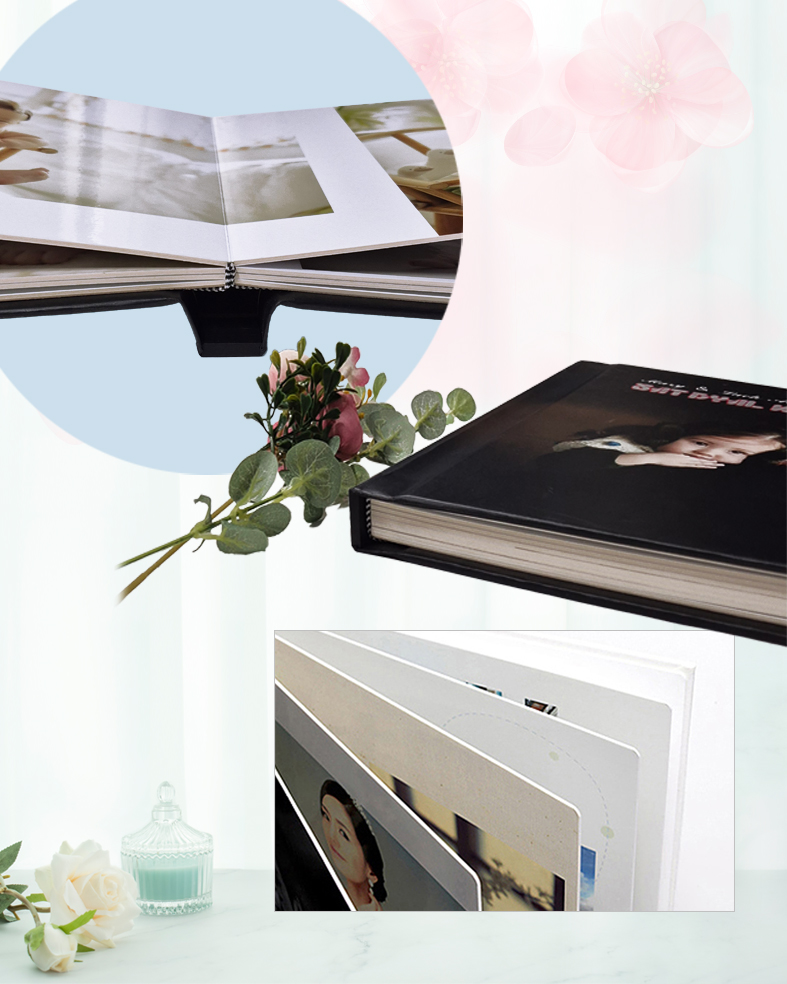 180도 펼쳐지는 파노라마 레이플랫 고급 압축 포토앨범